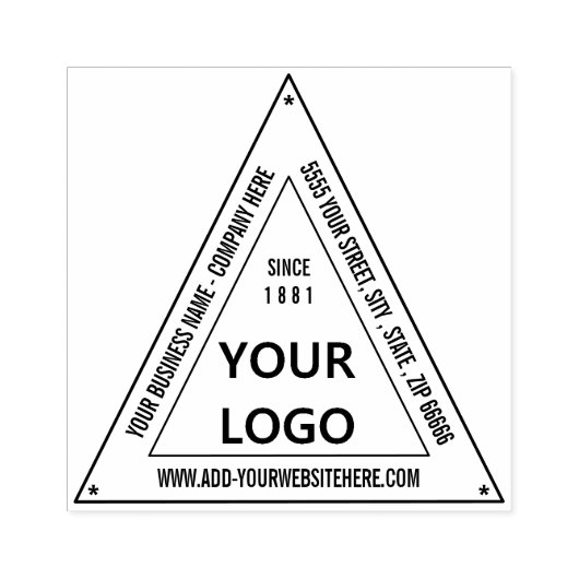 Ontwerp uw eigen zakelijke rubberen stempel Sjablo (Afrduk)