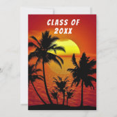 Ontwerp uw eigen Zee Sunset Afstuderen Invitation (Achterkant)
