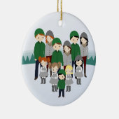 Ontwerp uw kerstversiering voor uw familie keramisch ornament (Rechts)