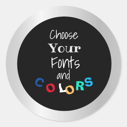 Ontwerp uw kleurrijke BusinessText Sticker (Voorkant)