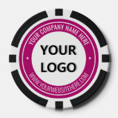 Ontwerp uw logo tekst merk poker chips voorbeeld (Voorkant)