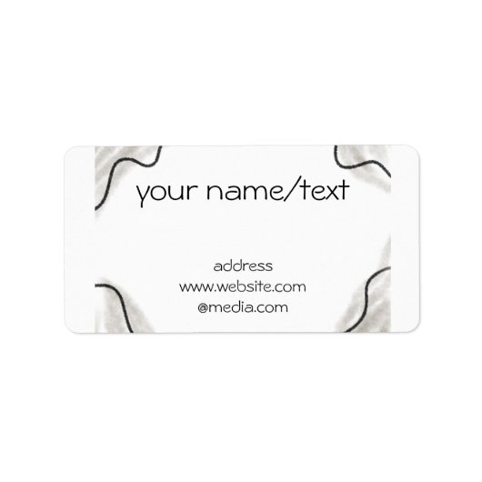 ontwerp uw logo/tekstterugkeeradresetiketten etiket (Voorkant)