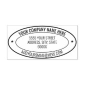 Ontwerp Uw Naam Info Adres Ovaal Rubber Stempel (Afrduk)