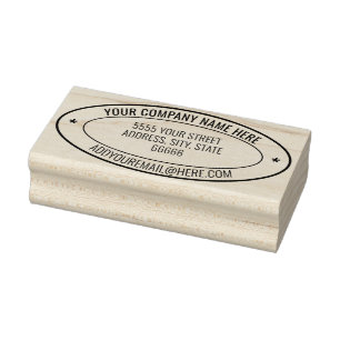 Ontwerp Uw Naam Info Adres Ovaal Rubber Stempel