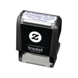Ontwerp Uw Naam Telefoon Info Retouradres Stempel