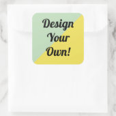 Ontwerp uw persoonlijke cadeautjes vierkante sticker (Tas)