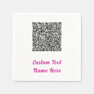 Ontwerp uw QR-code Aangepaste tekst servetten voor