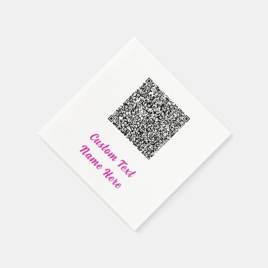 Ontwerp uw QR-code Aangepaste tekst servetten voor (Hoek)