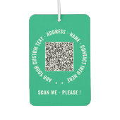 Ontwerp uw QR-code en tekst auto luchtverfrissers (Voorkant)