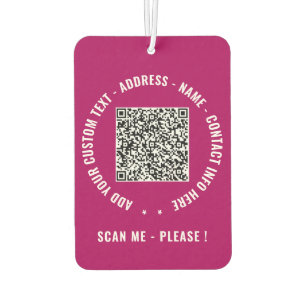 Ontwerp uw QR-code en tekst auto luchtverfrissers