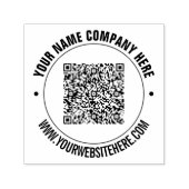 Ontwerp uw QR-code en tekst Ronde stempel voorbeel (Design)