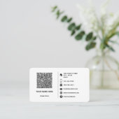 Ontwerp uw QR-code info visitekaartjes voorbeeld (Staand voorkant)