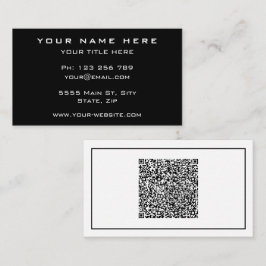 Ontwerp uw visitekaartjes voorbeeld met QR-code