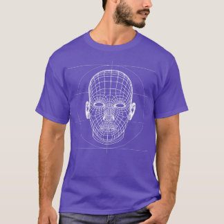 Ontwerp van 3D-wireframes T-shirt