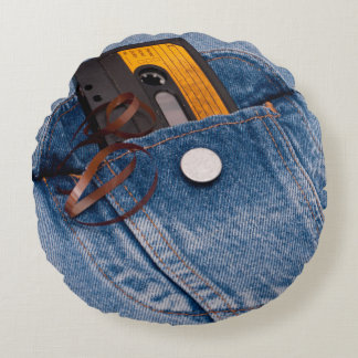 Ontwerp van 5563Retro 80 - Audio-Cassettebandje Rond Kussen