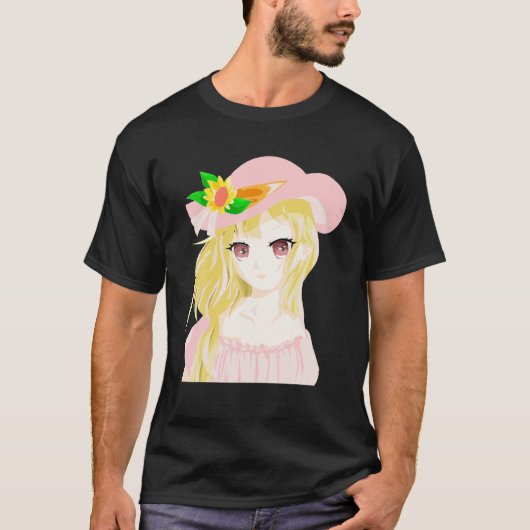 Ontwerp van aangename Kawaii Japanse Anime Pastel  T-shirt (Voorkant)