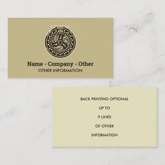 Ontwerp van aangepaste hengelhoezen voor vliegende visitekaartje (Voorkant / Achterkant)