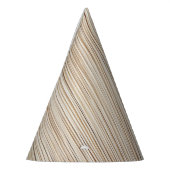 Ontwerp van abstracte bruine stutten feesthoedjes (Links)