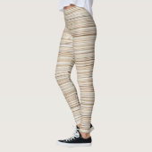 Ontwerp van abstracte bruine stutten leggings (Links)