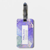 Ontwerp van abstracte Waterverf Bagagelabel (Achterkant verticaal)