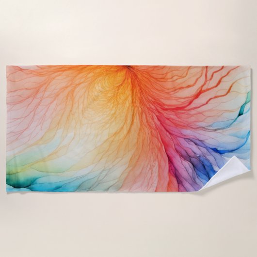 Ontwerp van abstracte Waterverf Strandlaken (Voorkant)