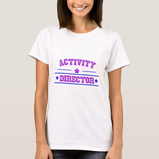 Ontwerp van activiteitendirecteur t-shirt (Voorkant)