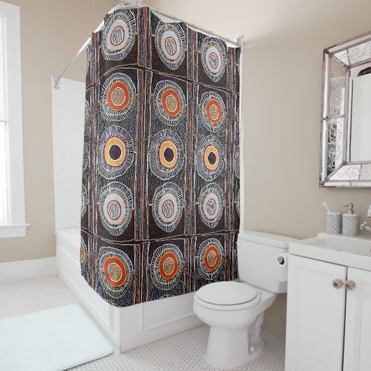 Ontwerp van Afrikaanse stammen Douchegordijn (In situ)