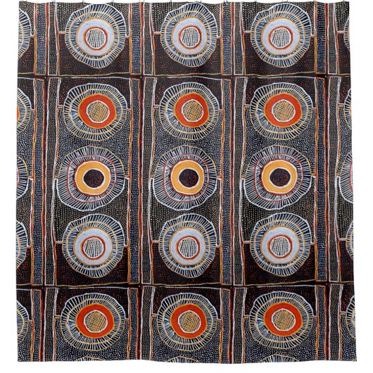 Ontwerp van Afrikaanse stammen Douchegordijn (Voorkant)