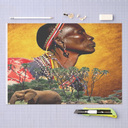 Ontwerp van Afrikaanse stijl Tissuepapier (Craft)