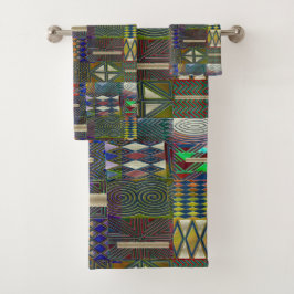 Ontwerp van Afrikaanse stijlpatchwork Bad Handdoek