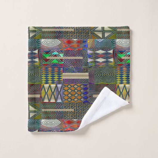 Ontwerp van Afrikaanse stijlpatchwork Bad Handdoek (Wasdoekje)