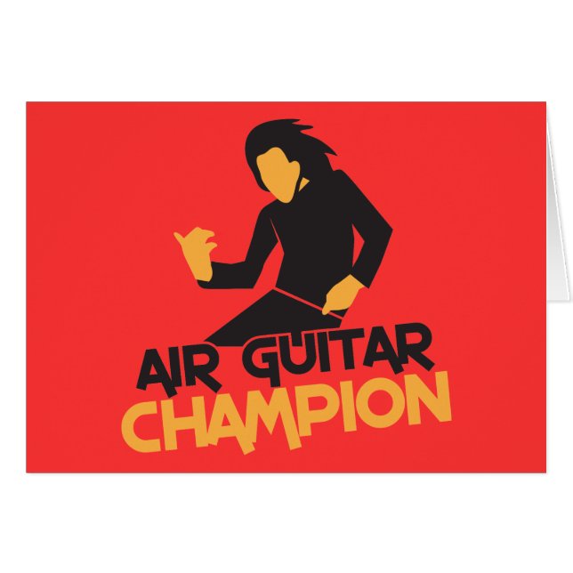 Ontwerp van Air Guitar Champion (Voorkant Horizontaal)