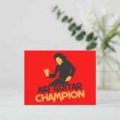 Ontwerp van Air Guitar Champion Briefkaart (Staand voorkant)