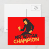 Ontwerp van Air Guitar Champion Briefkaart (Voorkant / Achterkant)
