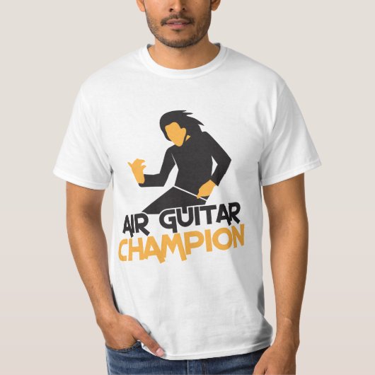 Ontwerp van Air Guitar Champion T-shirt (Voorkant)