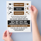 Ontwerp van airy Koe, Cheesemonger Adverteren Flyer (Hand)
