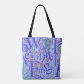 Ontwerp van alfabet van A naar Z Tote Bag (Achterkant)