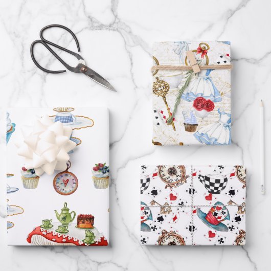 Ontwerp van Alice Tea Party Inpakpapier Vel (Voorkant)