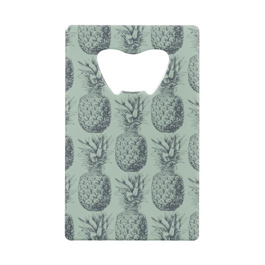 Ontwerp van ananas, tropisch fruitpatroon creditkaart flessenopener (Achterkant)