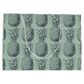 Ontwerp van ananas, tropisch fruitpatroon large cadeautasje (Achterkant)