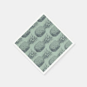 Ontwerp van ananas, tropisch fruitpatroon servet (Hoek)