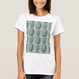 Ontwerp van ananas, tropisch fruitpatroon t-shirt
