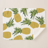 Ontwerp van ananas tropische vruchten sherpa deken (Voorkant (horizontaal))