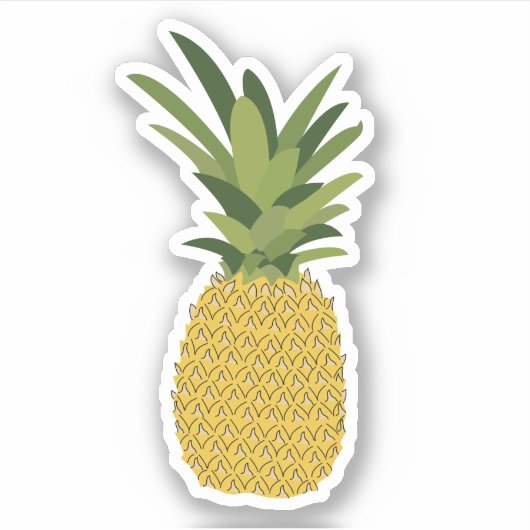 Ontwerp van ananas tropische vruchten sticker (Voorkant)
