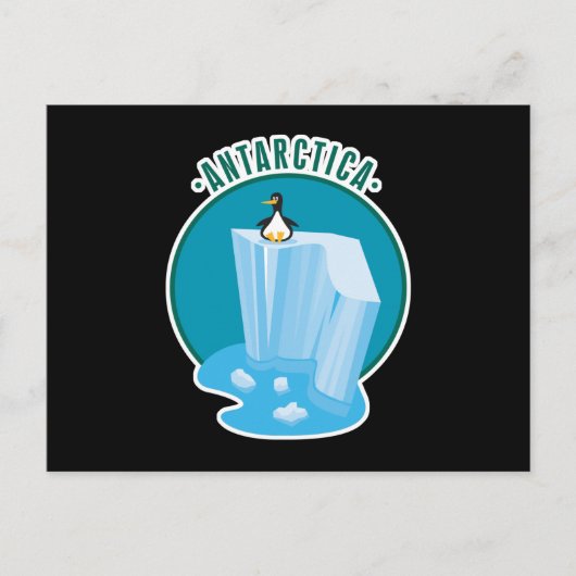 ontwerp van antartica penguin briefkaart (Voorkant)
