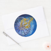 Ontwerp van antidiabeticum Astrologie Horoscope Ronde Sticker (Envelop)