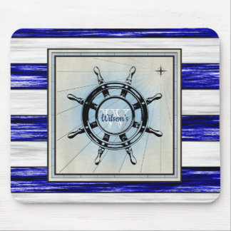 ontwerp van antiek monogram-zeeschepen; muismat