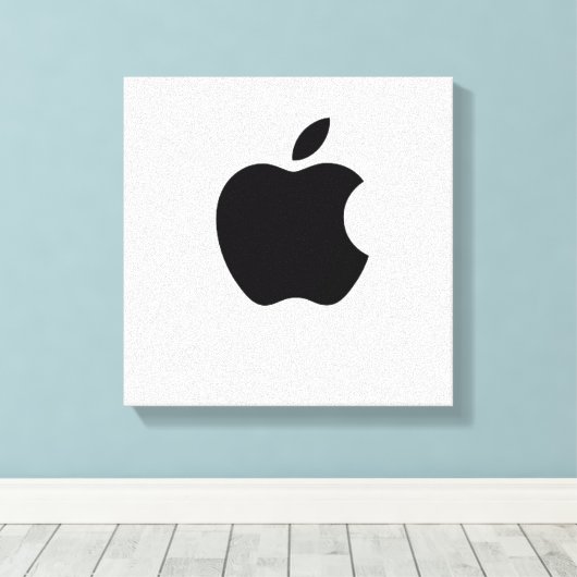 Ontwerp van Apple logo Canvas Afdruk (Insitu (Houten vloer))