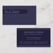 Ontwerp van Argyle (diep paars) Visitekaartje (Voorkant / Achterkant)