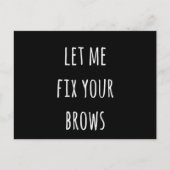 Ontwerp van artistieke microblading briefkaart (Voorkant)